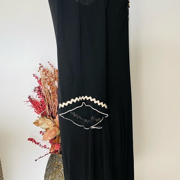 OMBRÉ BOHEMIAN BLACK DRESS SIZE 10 - Picture 3 of 5